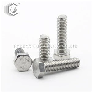 DIN933 Txheej Sab Nraud Hexagon Bolt